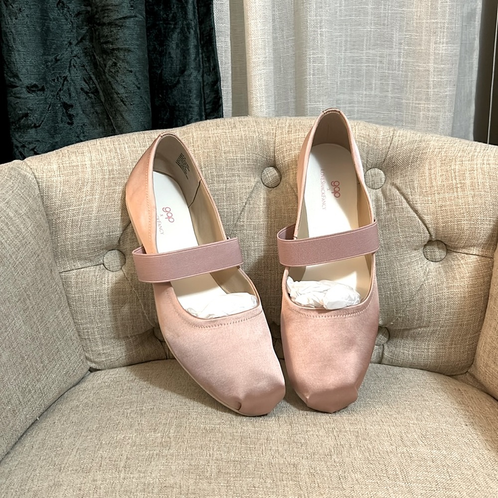 GAP X LOVESHACKFANCY SATIN BALLET FLATS